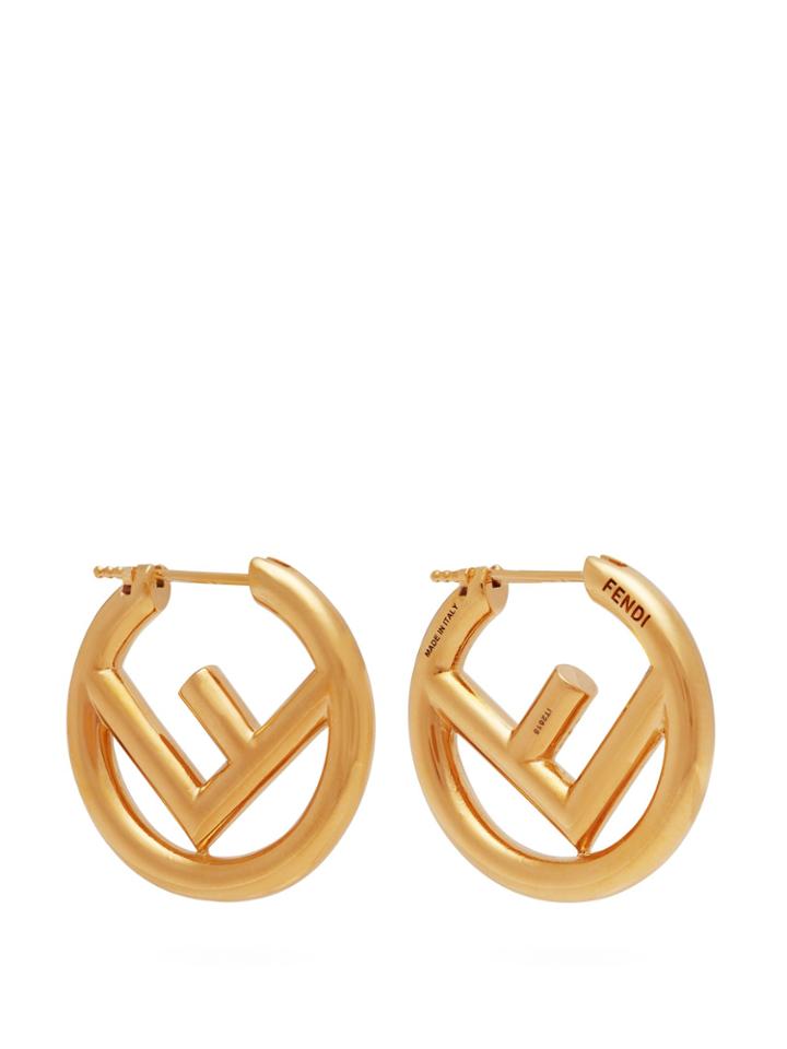 Fendi Ff Hoop Earrings