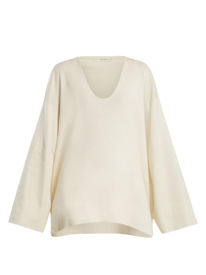 The Row Lesli Silk And Cotton-blend Sweater