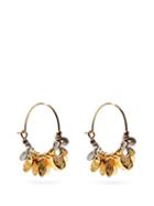 Matchesfashion.com Isabel Marant - Leaves Pendant Hoop Earrings - Womens - Silver Gold