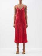 Dodo Bar Or - Lita Rayon Sequined Midi Dress - Womens - Red