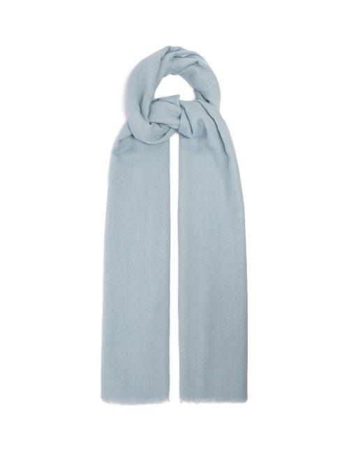 Matchesfashion.com Denis Colomb - Nomad Woven Cashmere Scarf - Womens - Blue