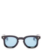 Ladies Accessories Jacques Marie Mage - Devaux Square Acetate Sunglasses - Womens - Black