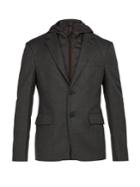 Prada Detachable-hood Wool Blazer