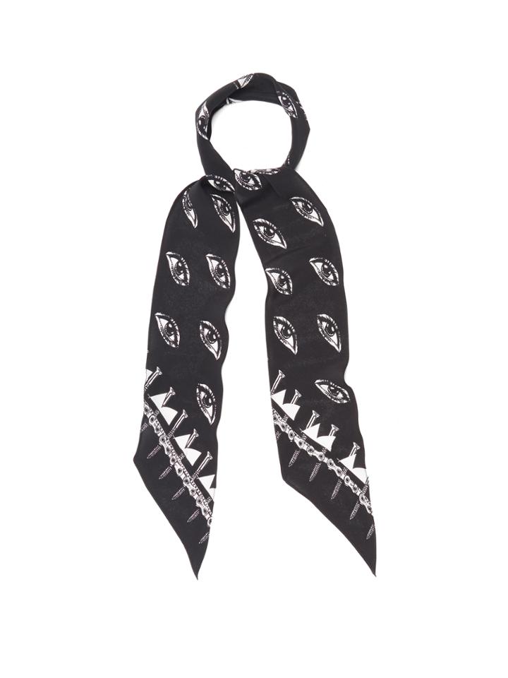 Rockins Eye-print Super-skinny Scarf
