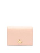 Matchesfashion.com Gucci - Gg Marmont Grained-leather Wallet - Womens - Light Pink