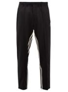 Matchesfashion.com Y-3 - Cropped Inverse Stripe Jersey Track Pants - Mens - Black White