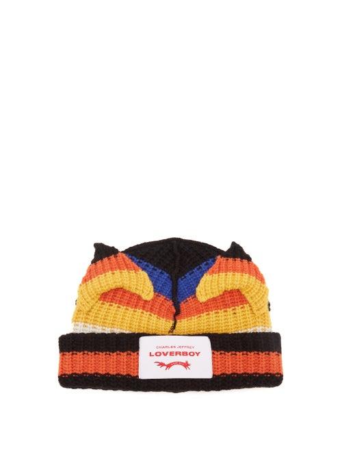 Charles Jeffrey Loverboy - Ears Wool-blend Beanie Hat - Womens - Multi