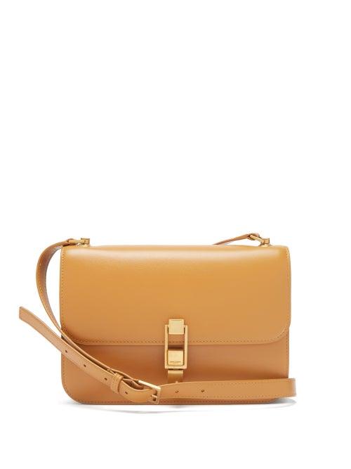 Matchesfashion.com Saint Laurent - Carre Leather Cross-body Bag - Womens - Yellow
