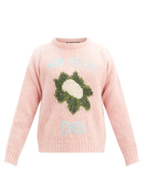 Matchesfashion.com Gucci - Mon Petit Chou Mohair-blend Sweater - Mens - Pink