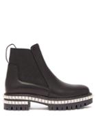 Matchesfashion.com Christian Louboutin - By The River Studded Leather Chelsea Boots - Womens - Black