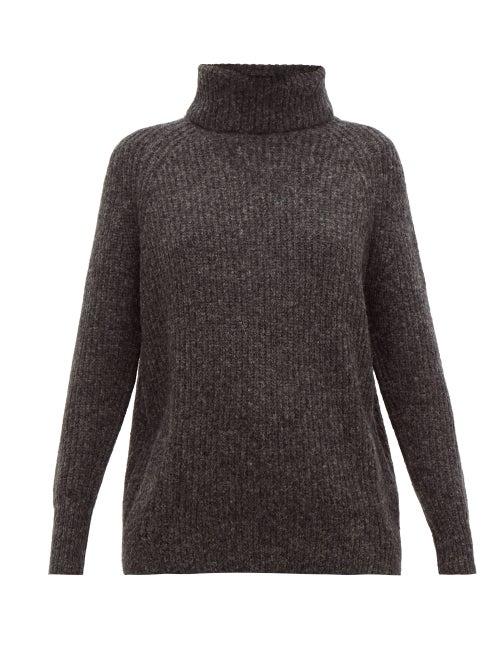 Matchesfashion.com Nili Lotan - Douglass Roll-neck Sweater - Womens - Dark Grey