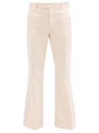 73 London - Cotton-blend Flared Tailored Trousers - Mens - Light Pink