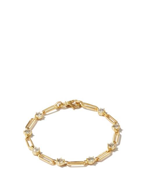 Matchesfashion.com Jade Trau - Phoebe Diamond & 18kt Gold Bracelet - Womens - Yellow Gold