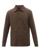 Ermenegildo Zegna - Patch-pocket Felted-wool Jacket - Mens - Brown