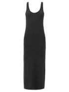 Matchesfashion.com Another Tomorrow - Scoop-neck Jersey Midi Dress - Womens - Black