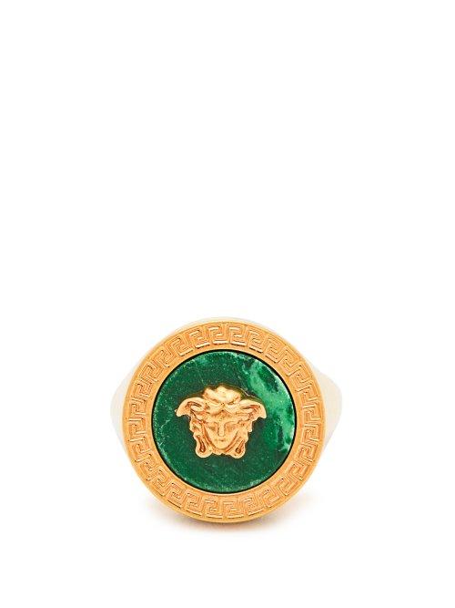 Matchesfashion.com Versace - Tribute Signet Ring - Womens - Green