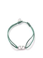 Valentino Garavani - V-logo Cord Bracelet - Mens - Dark Green