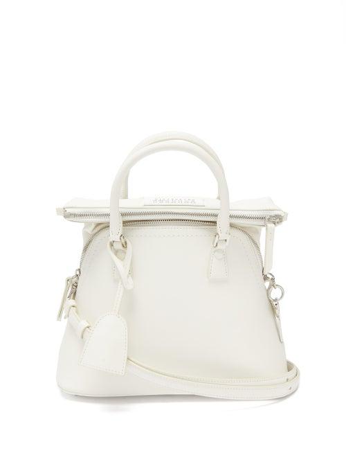 Ladies Bags Maison Margiela - 5ac Mini Leather Handbag - Womens - White