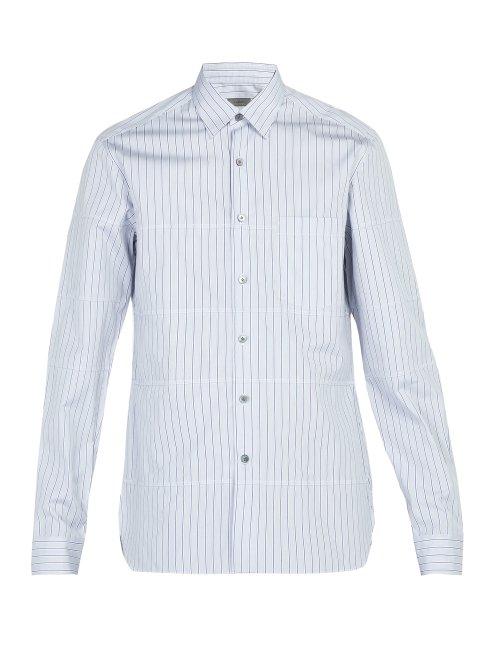 Matchesfashion.com Lanvin - Striped Cotton Shirt - Mens - Grey