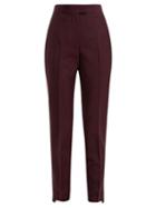 Matchesfashion.com Acne Studios - Tailored Wool Blend Trousers - Womens - Burgundy