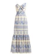 Matchesfashion.com Johanna Ortiz - Deep Waters Floral Print Maxi Dress - Womens - Blue Multi