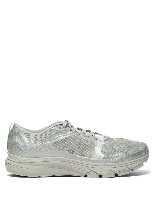 Matchesfashion.com Satisfy - X Satisfy Sonic Ra Max Mesh Trainers - Mens - Silver