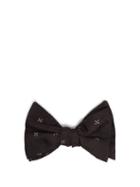 Matchesfashion.com Neil Barrett - Military Star Silk Bow Tie - Mens - Black White