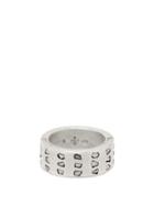 Matchesfashion.com Parts Of Four - Sistema Linear Sterling Silver Rough Pav Ring - Mens - Black Silver
