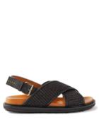 Marni - Fussbett Raffia Sandals - Womens - Black