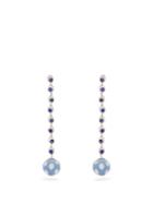 Matchesfashion.com Francesca Villa - Pois Pois Diamond & Sapphire White Gold Earrings - Womens - Blue