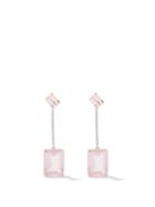 Mateo - Diamond, Rose Quartz & 14kt Gold Earrings - Womens - Light Pink