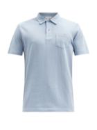 Matchesfashion.com Sunspel - Riviera Chest-pocket Cotton-piqu Polo Shirt - Mens - Light Blue