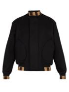 Matchesfashion.com Fendi - Wool Blend Bomber Jacket - Mens - Black