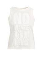 Matchesfashion.com Katharine Hamnett London - Jodie Slogan Print Cotton Tank Top - Womens - White