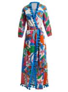 Rhode Resort Lena Floral-printed Cotton Wrap Dress