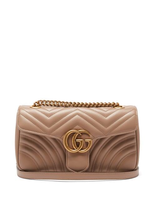 Gucci - Gg Marmont Small Matelass-leather Shoulder Bag - Womens - Pink