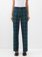 Molly Goddard - Nathan Tartan Recycled-polyester Trousers - Womens - Navy Green