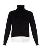 No. 21 Feather-embellished Roll-neck Sweater