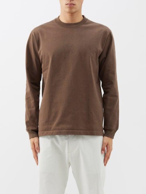 Lady White Co. - Rugby Cotton-jersey Long-sleeved T-shirt - Mens - Brown