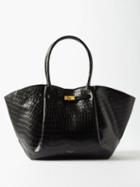 Demellier - New York Croc-effect Leather Tote Bag - Womens - Black