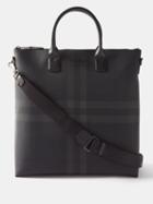Burberry - Stirling Checked Canvas Tote - Mens - Charcoal