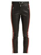 Matchesfashion.com Isabel Marant Toile - Aya Cropped Leather Trousers - Womens - Black