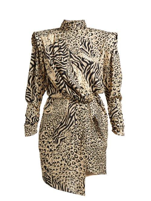 Matchesfashion.com Dundas - Gilded Print Dress - Womens - Multi