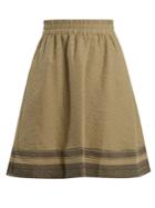 Cecilie Copenhagen Villablack Scarf-jacquard A-line Cotton Skirt