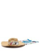 Matchesfashion.com Fil Hats - Mauritius Wide Brim Straw Hat - Womens - Blue