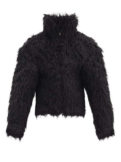 Matchesfashion.com Balenciaga - High-neck Faux-shearling Jacket - Mens - Black