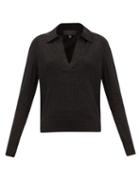 Matchesfashion.com Nili Lotan - Stanton V-neck Metallic Wool-blend Sweater - Womens - Black