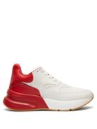 Matchesfashion.com Alexander Mcqueen - Runner Raised Sole Low Top Leather Trainers - Womens - Red White