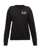 Matchesfashion.com Off-white - Graffiti Logo Print Cotton Sweatshirt - Womens - Black
