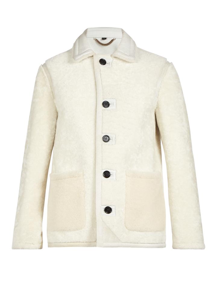 Burberry Point-collar Shearling Jacket